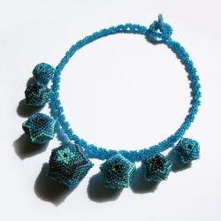 beading,lato,letni,beaded beads,komplet - Naszyjniki - Biżuteria