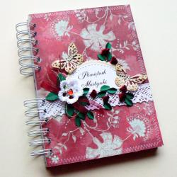 pamiętnik,notes,zapiski,kwiaty,prezent - Notesy - Akcesoria