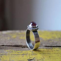 pierścionek srebro rubin unikat - Pierścionki - Biżuteria
