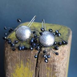 kolczyki metaloplastyka unikat kryształ swarovski - Kolczyki - Biżuteria