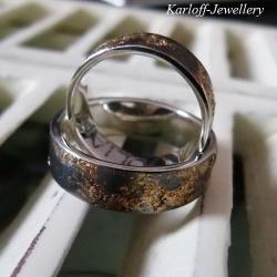 obrączki,srebro,złoto - Komplety - Biżuteria