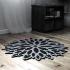 Inne dywan,filcowy,okrągły,szary,kwiatowy,na podłogę