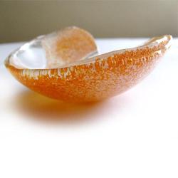 pomarańczowa miseczka,miska szklana,pomarańcz - Ceramika i szkło - Wyposażenie wnętrz