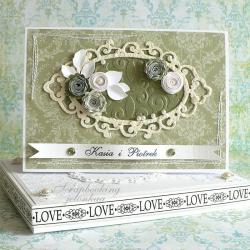 ślub,kartka,pudełko,wesele,kwiaty,pamiątka - Kartki okolicznościowe - Akcesoria