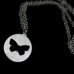 motyl,srebrny wisior,motyle,srebro - Wisiory - Biżuteria
