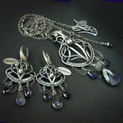 ekskluzywny,elegancki,wire-wrapping,AMARENO - Komplety - Biżuteria