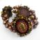 Bransoletki haft koralikowy,jesienna,stonowana,perły,miedziny