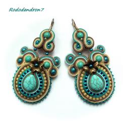 eleganckie,sutasz,soutache,prezent,kolczyki - Kolczyki - Biżuteria