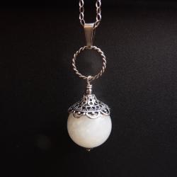 naszyjnik z kamieniem księżycowym - Naszyjniki - Biżuteria