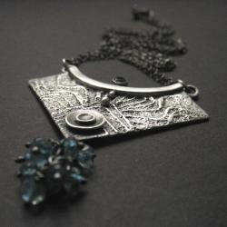 srebro 999,fiann,topaz,niebieskości - Naszyjniki - Biżuteria