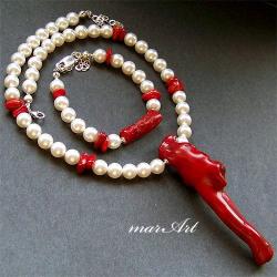 komplet ślubny,biały,perły,romantyczny - Komplety - Biżuteria