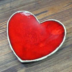 romantyczne,słodkie,czerwone serce, - Ceramika i szkło - Wyposażenie wnętrz