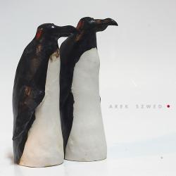 pingwiny,figurki,unikaty,ceramika artystyczna, - Ceramika i szkło - Wyposażenie wnętrz