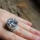 Pierścionki pierścionek srebro oksyda unikat agat tytan druza