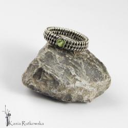 pierścionek,Kasia Rutkowska,oliwin,wire wrapping - Pierścionki - Biżuteria