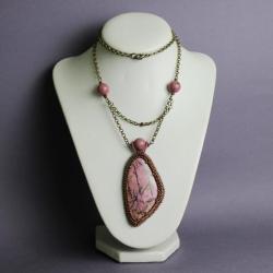 naszyjnik,naturalne kamienie,niezwykła biżuteria - Wisiory - Biżuteria