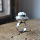 Pierścionki pierścionek srebro agat metaloplastyka unikat