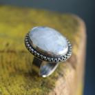 Pierścionki pierścionek srebro kamień księżycowy retro unikat
