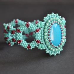 komplet biżuterii,bead embroidery - Komplety - Biżuteria