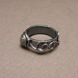 pierścionek,labradoryt,obrączka,bajkowy,srebro - Pierścionki - Biżuteria