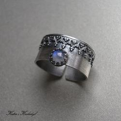 ekskluzywny pierścionek z kamieniem księżycowym - Pierścionki - Biżuteria