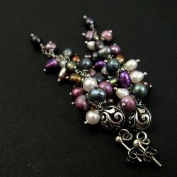 grona,perły,elaganckie - Kolczyki - Biżuteria