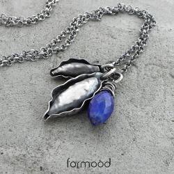 drobne,z lapis lazuli - Naszyjniki - Biżuteria