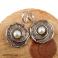Kolczyki srebrne oksydowane kolczyki z perłami