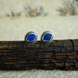 niebieskie sztyfty,kolczyki z lapis lazuli,lazur - Kolczyki - Biżuteria