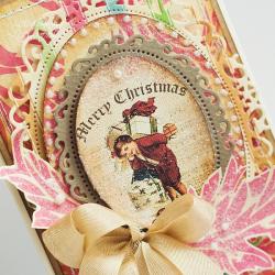 Boże Narodzenie,Święta,vintage,z chłopcem - Kartki okolicznościowe - Akcesoria