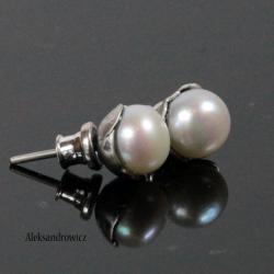 srebro perła - Kolczyki - Biżuteria