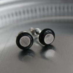 Minimalistyczne kolczyki sztyfty z onyksem - Kolczyki - Biżuteria