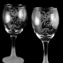 ślubne,do wina,z inicjałami - Ceramika i szkło - Wyposażenie wnętrz