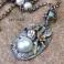 Naszyjniki Secesyjny srebrny naszyjnik z perłą