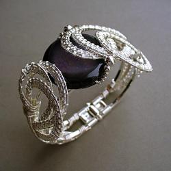 ekskluzywna bransoleta,bransoleta wire wrapping - Bransoletki - Biżuteria