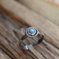 pierścionek srebro oksyda unikat szafir - Pierścionki - Biżuteria