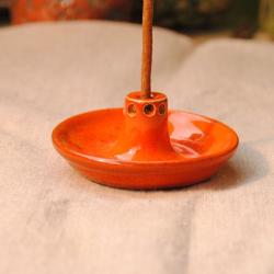 Kominek na kadzidełko pomarańczowy - Ceramika i szkło - Wyposażenie wnętrz