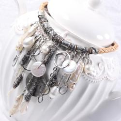 Efektowny naszyjnik z perłami - Naszyjniki - Biżuteria
