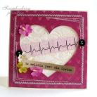 Kartki okolicznościowe EKG,guziki,kartka,kwiaty,miłość,serce