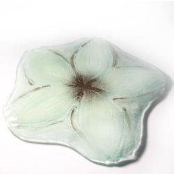 oryginalna patera szklany kwiat design eko - Ceramika i szkło - Wyposażenie wnętrz